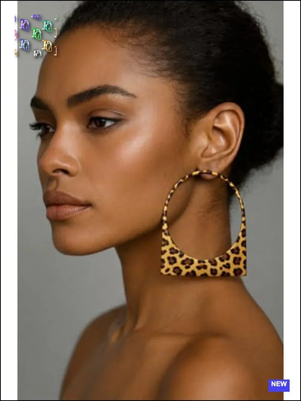 Chunky Large Statement Hoop Earrings, Geometric Thick Metal Lightweight Jewelry